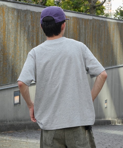 Perushu（ペルーシュ）の「ONE-POINT EMBROIDERY SLUB T SHIRT／ワンポイント刺繍ロゴスラブTシャツ（Tシャツ/カットソー・メンズ・ブラック/グレー/オフホワイト・MEDIUM/LARGE）」の14枚目の写真