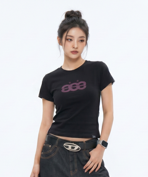 PEID(ペイド)の「PD ase スリムフィット半袖Tシャツブラック(Tシャツ/カットソー・レディース・ブラック・1/2/3)」の7枚目の写真
