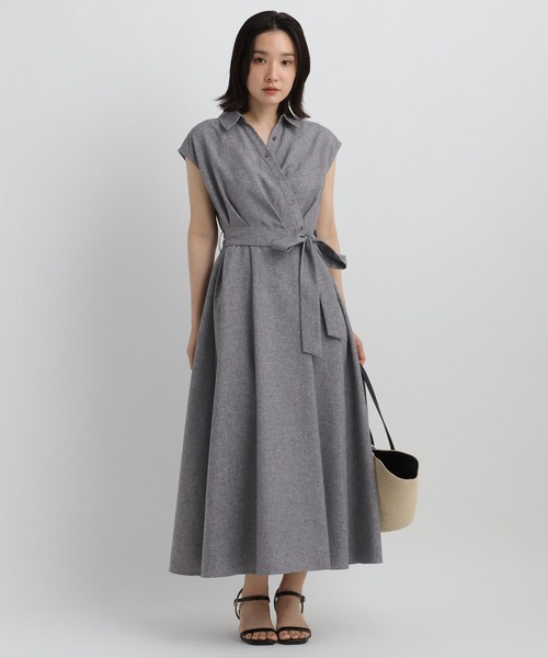 Andemiu(アンデミュウ)の「アシメボタンシャツワンピース1018054(ワンピース・レディース・チャコールグレー/ブラウン/ブルー・FREE)」の12枚目の写真