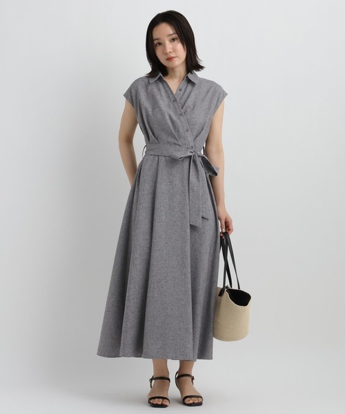Andemiu(アンデミュウ)の「アシメボタンシャツワンピース1018054(ワンピース・レディース・チャコールグレー/ブラウン/ブルー・FREE)」の14枚目の写真