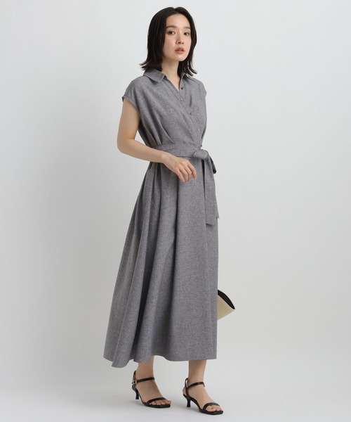 Andemiu(アンデミュウ)の「アシメボタンシャツワンピース1018054(ワンピース・レディース・チャコールグレー/ブラウン/ブルー・FREE)」の15枚目の写真