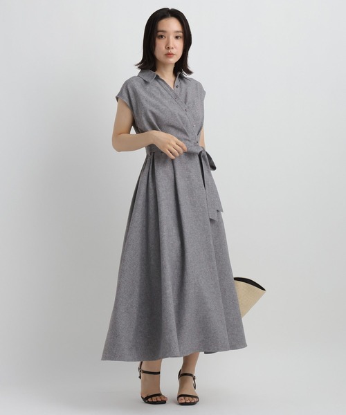 Andemiu(アンデミュウ)の「アシメボタンシャツワンピース1018054(ワンピース・レディース・チャコールグレー/ブラウン/ブルー・FREE)」の16枚目の写真
