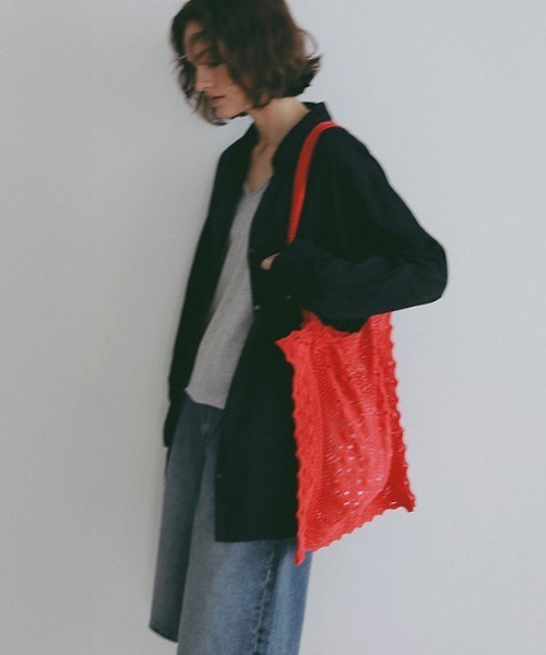 ETRE TOKYO｜エトレトウキョウのトートバッグ（レッド/赤色系・レース