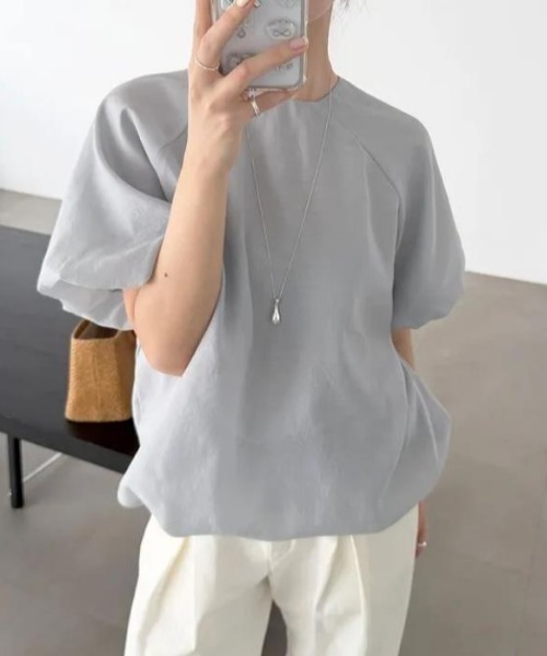 semplice(センプリチェ)の「Tシャツ【韓国ファッション】(Tシャツ/カットソー・レディース・グレー/ベージュ・F)」の15枚目の写真