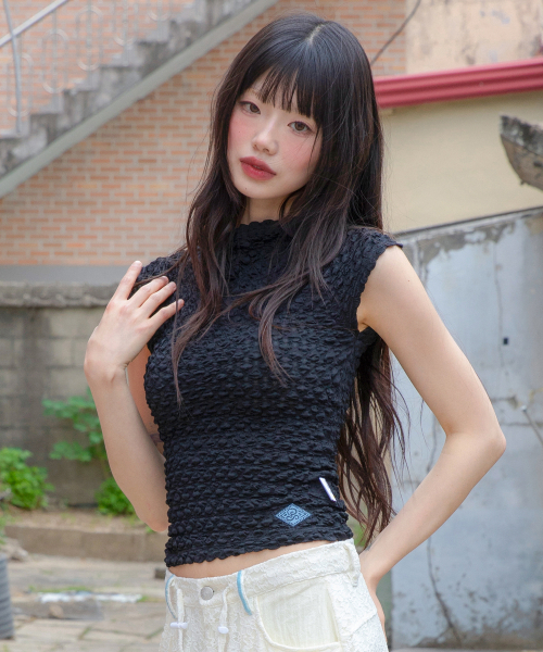 RuNaKi'Hu'(ルナキフ)の「WXT094 フィオリレシースルースリムTシャツ (ブラック)(Tシャツ/カットソー・レディース・その他・1/2)」の1枚目の写真