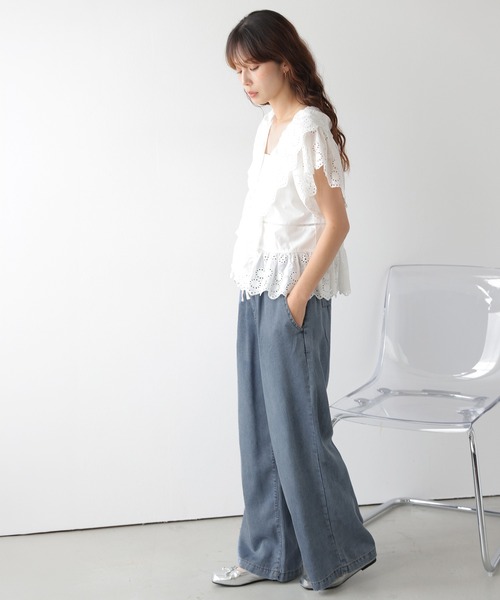 La-gemme(ラジェム)の「デニムライクイージーワイドパンツ(その他パンツ・レディース・ブラウン/グレー/ライトブルー/ブルー・M/L)」の18枚目の写真