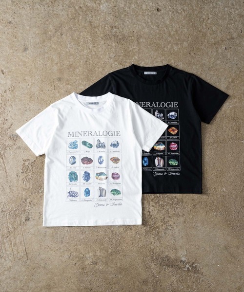 ADAMASTE(アダマスト)の「Vintage Like Mineral Graphic T-Shirt - ヴィンテージライクミネラルグラフィックTシャツ(Tシャツ/カットソー・メンズ・ホワイト/ブラック・MEDIUM/LARGE)」の11枚目の写真