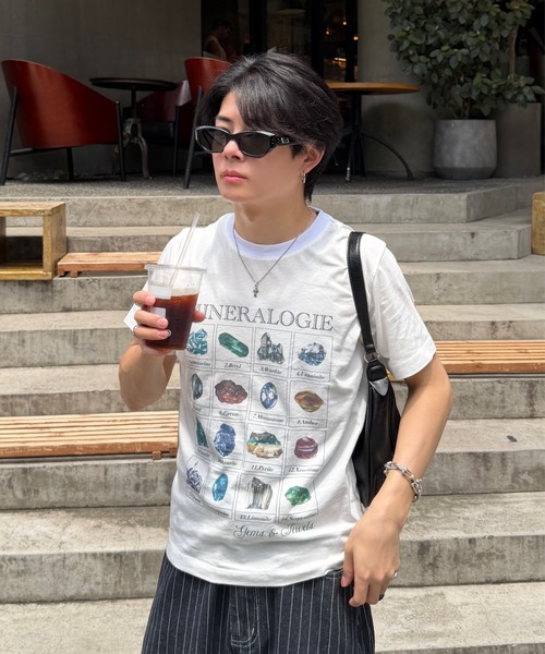 ADAMASTE(アダマスト)の「Vintage Like Mineral Graphic T-Shirt - ヴィンテージライクミネラルグラフィックTシャツ(Tシャツ/カットソー・メンズ・ホワイト/ブラック・MEDIUM/LARGE)」の15枚目の写真