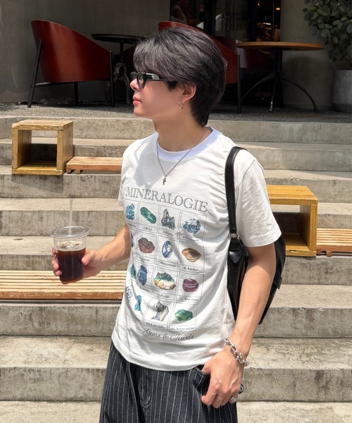 ADAMASTE(アダマスト)の「Vintage Like Mineral Graphic T-Shirt - ヴィンテージライクミネラルグラフィックTシャツ(Tシャツ/カットソー・メンズ・ホワイト/ブラック・MEDIUM/LARGE)」の17枚目の写真