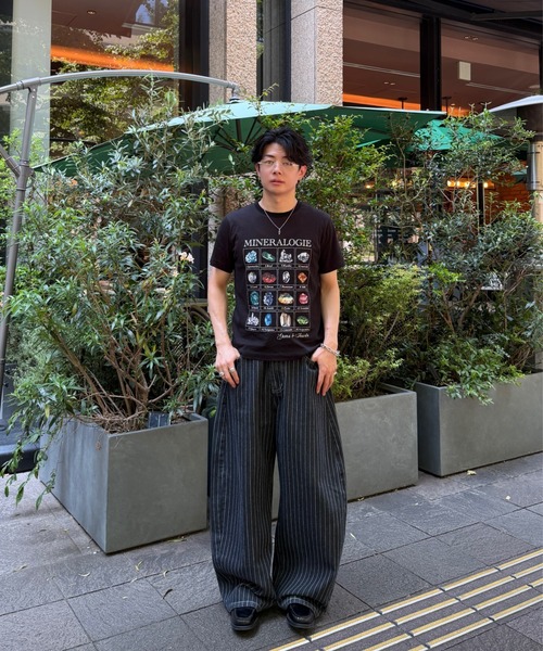 ADAMASTE(アダマスト)の「Vintage Like Mineral Graphic T-Shirt - ヴィンテージライクミネラルグラフィックTシャツ(Tシャツ/カットソー・メンズ・ホワイト/ブラック・MEDIUM/LARGE)」の4枚目の写真