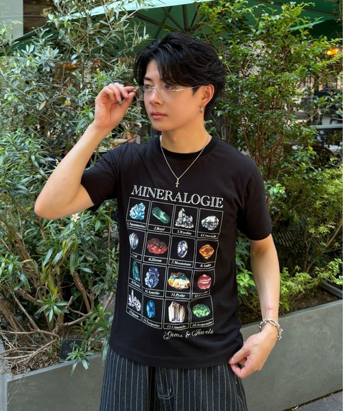 ADAMASTE(アダマスト)の「Vintage Like Mineral Graphic T-Shirt - ヴィンテージライクミネラルグラフィックTシャツ(Tシャツ/カットソー・メンズ・ホワイト/ブラック・MEDIUM/LARGE)」の5枚目の写真