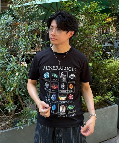 ADAMASTE(アダマスト)の「Vintage Like Mineral Graphic T-Shirt - ヴィンテージライクミネラルグラフィックTシャツ(Tシャツ/カットソー・メンズ・ホワイト/ブラック・MEDIUM/LARGE)」の6枚目の写真
