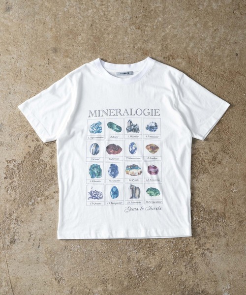 ADAMASTE(アダマスト)の「Vintage Like Mineral Graphic T-Shirt - ヴィンテージライクミネラルグラフィックTシャツ(Tシャツ/カットソー・メンズ・ホワイト/ブラック・MEDIUM/LARGE)」の13枚目の写真