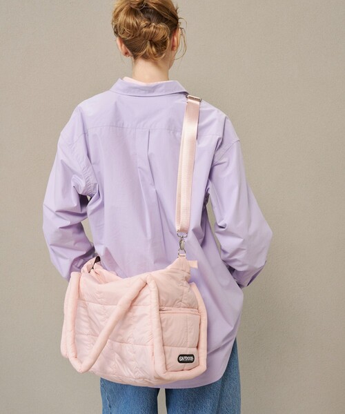 OUTDOOR PRODUCTS(アウトドアプロダクツ)の「OUTDOOR PRODUCTS/アウトドアプロダクツ × Firsthand 別注 ライトキルト 2WAYトートバッグ(トートバッグ・レディース・ピンク/ブラック/ベージュ・ONE SIZE)」の12枚目の写真