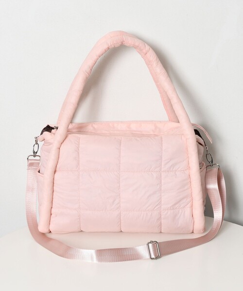 OUTDOOR PRODUCTS(アウトドアプロダクツ)の「OUTDOOR PRODUCTS/アウトドアプロダクツ × Firsthand 別注 ライトキルト 2WAYトートバッグ(トートバッグ・レディース・ピンク/ブラック/ベージュ・ONE SIZE)」の7枚目の写真