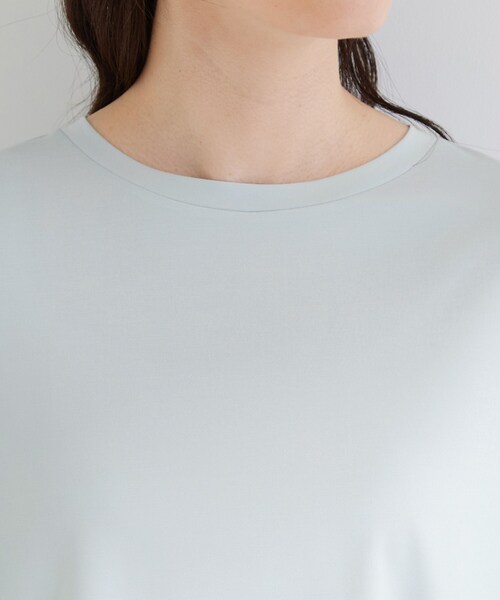 SHOO・LA・RUE（シューラルー）の「【ひんやり/UV】お袖レースが上品 ゆったりとろみトップス（Tシャツ/カットソー・レディース・ブラック/キャメル/ブルー系その他/サックスブルー/ホワイト/ベージュ・00）」の14枚目の写真