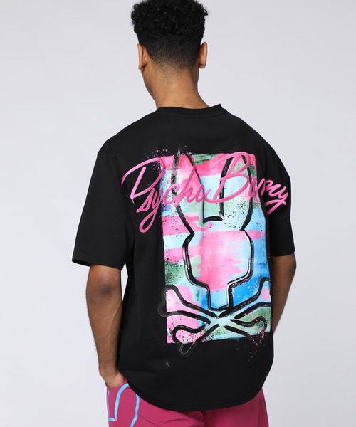Psycho Bunny(サイコバニー)の「ポップアート バックプリントTシャツ(Tシャツ/カットソー・メンズ・ブラック/ホワイト・SMALL/MEDIUM/LARGE/X-LARGE)」の1枚目の写真