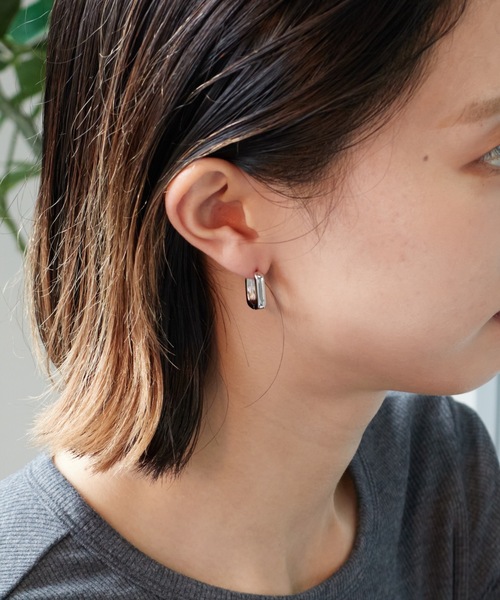 WARAIJOGO(ワライジョウゴ)の「【WARAIJOGO】EK318/リングフープピアス/両耳用(NEZ)(ピアス(両耳用)・メンズ・シルバー・FREE)」の6枚目の写真