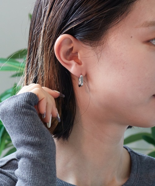 WARAIJOGO(ワライジョウゴ)の「【WARAIJOGO】EK318/リングフープピアス/両耳用(NEZ)(ピアス(両耳用)・メンズ・シルバー・FREE)」の8枚目の写真