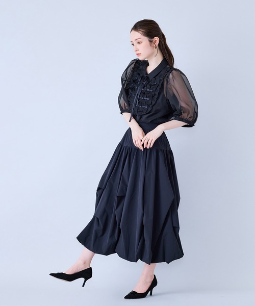 Audie a Muses（オーディアミューズ）の「リボン付きブラウス（シャツ/ブラウス・レディース・ブラック/オフホワイト・38/42）」の13枚目の写真
