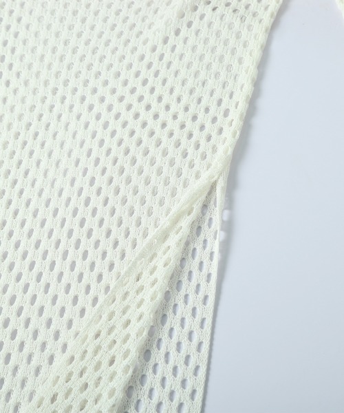 CURA CLOSET(キュラ クローゼット)の「透かし編みロングニットワンピース/体型カバー/アレンジ自在(ワンピース・レディース・ホワイト/ライム/ブラック/ブラウン・フリー)」の11枚目の写真