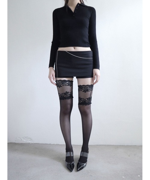 CladdA（クラタ）の「golgi collar knit, BLACK（Tシャツ/カットソー・レディース・ブラック・FREE）」の5枚目の写真