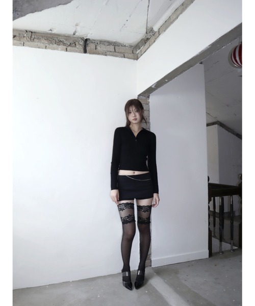 CladdA（クラタ）の「golgi collar knit, BLACK（Tシャツ/カットソー・レディース・ブラック・FREE）」の8枚目の写真