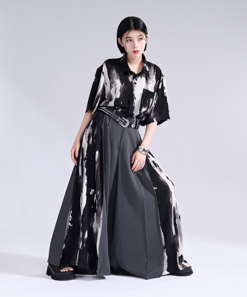 Ellno Loset(エルノロゼット)の「ニュアンスガラレギュラーシャツ/SETUP対応(シャツ/ブラウス・メンズ・グレー/ブラック・SMALL/MEDIUM/LARGE)」の21枚目の写真