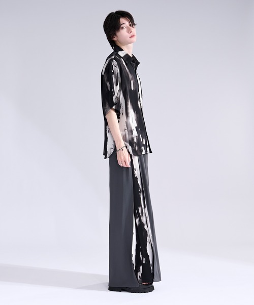 Ellno Loset(エルノロゼット)の「ニュアンスガラレギュラーシャツ/SETUP対応(シャツ/ブラウス・メンズ・グレー/ブラック・SMALL/MEDIUM/LARGE)」の13枚目の写真
