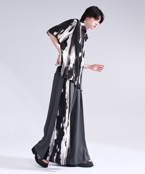 Ellno Loset(エルノロゼット)の「ニュアンスガラレギュラーシャツ/SETUP対応(シャツ/ブラウス・メンズ・グレー/ブラック・SMALL/MEDIUM/LARGE)」の12枚目の写真