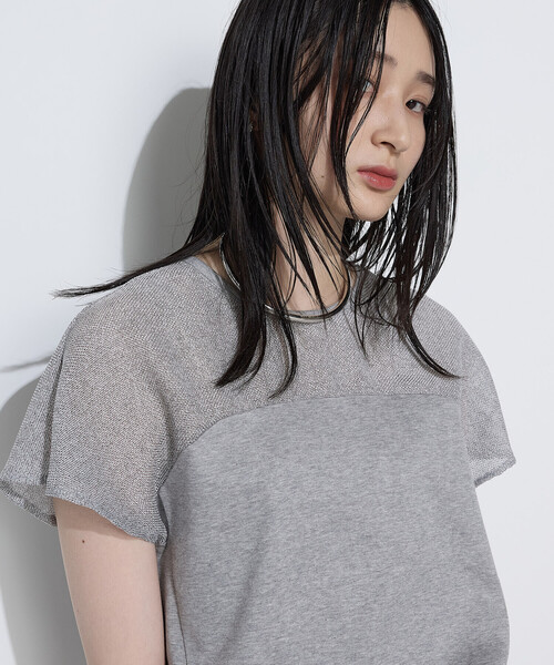 COMME CA(コムサ)の「シャンブレーガラミ プルオーバー(Tシャツ/カットソー・レディース・ホワイト/トップグレー/ボルドー・9号)」の16枚目の写真
