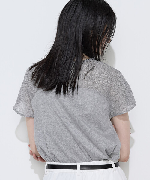 COMME CA(コムサ)の「シャンブレーガラミ プルオーバー(Tシャツ/カットソー・レディース・ホワイト/トップグレー/ボルドー・9号)」の18枚目の写真