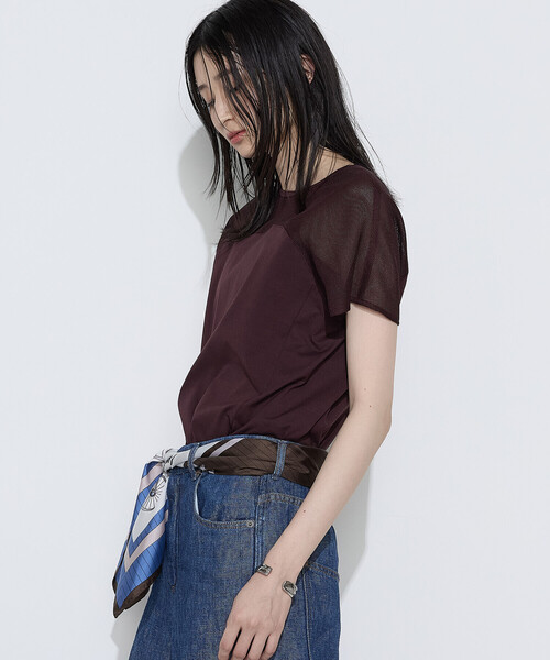 COMME CA(コムサ)の「シャンブレーガラミ プルオーバー(Tシャツ/カットソー・レディース・ホワイト/トップグレー/ボルドー・9号)」の22枚目の写真