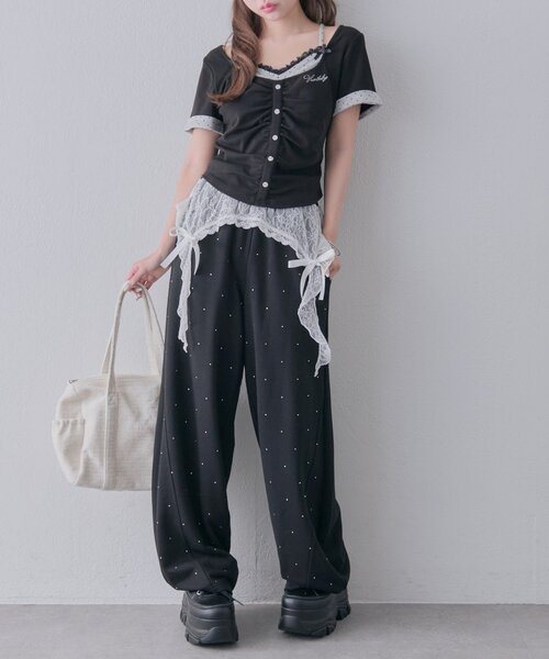 OLIVE des OLIVE(オリーブデオリーブ)の「My Select パンツ(その他パンツ・レディース・トップグレー/ピンク/ブラック・FREE)」の7枚目の写真