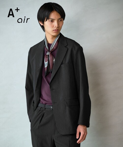 green label relaxing(グリーンレーベルリラクシング)の「A+ air ポリエステル 空羽 2B リラックス セットアップジャケット -吸水速乾・通気性-(テーラードジャケット・メンズ・ダークブラウン/ブラック・M/XL/L/S)」の1枚目の写真