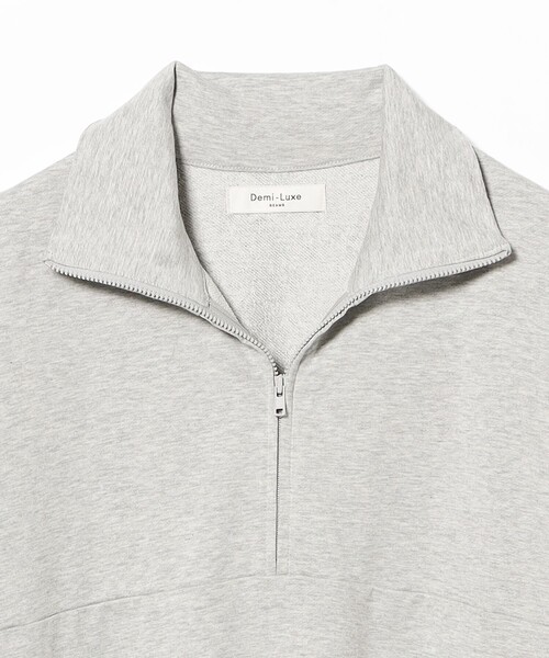 Demi-Luxe BEAMS（デミルクス ビームス）の「ハーフジップ 裏毛 プルオーバー（Tシャツ/カットソー・レディース・グレー/ブラック・ONE SIZE）」の20枚目の写真