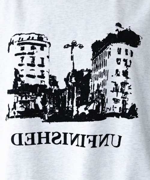 Pqran（クラン）の「フロッキープリント裏毛プルオーバー（Tシャツ/カットソー・レディース・グレー・FREE）」の13枚目の写真