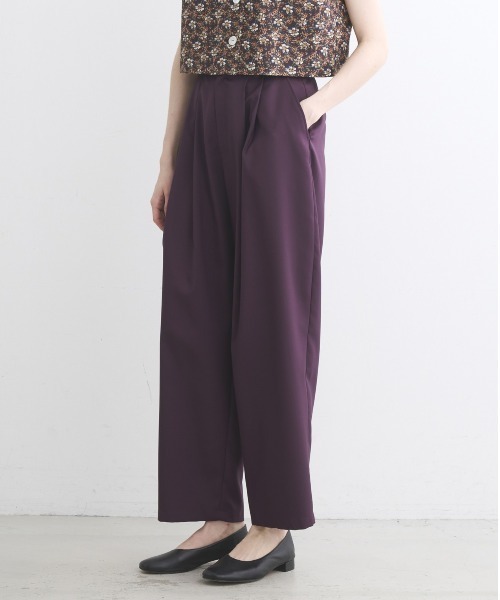 three dots(スリードッツ)の「グロッシーツイル パンツ(その他パンツ・レディース・パープル/ダークネイビー/マルチ・SMALL/MEDIUM)」の11枚目の写真