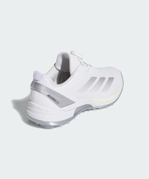 adidas（アディダス）の「アディゼロ ZG ローカット ボア スパイクレス ゴルフシューズ / ADIZERO ZG LOW CUT BOA SPIKELESS GOLF SHOES【adidas Golf/アディダスゴルフ】（スニーカー・レディース・シルバー・25.0cm/24.5cm/26.0cm/25.5cm/22.5cm/22.0cm/23.0cm/24.0cm/23.5cm）」の2枚目の写真