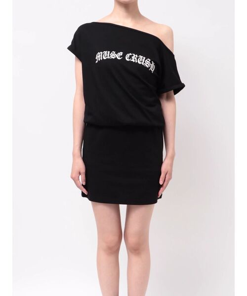 EVRIS(エヴリス)の「ワンショルダーTEEワンピース 夏服(ワンピース・レディース・グレー/ブラック・FREE)」の10枚目の写真