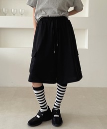 ワイド カーゴ 5分丈 スウェット バミューダ パンツ