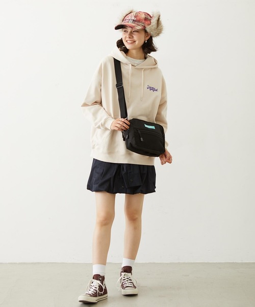 MILKFED.（ミルクフェド）の「LEOPARD PRINT CHERRY PATCH SWEAT HOODIE（パーカー・レディース・ブラック/オフホワイト/ライトパープル・M/L）」の17枚目の写真