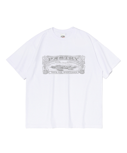 CARGOBROS FOR WOMAN(カーゴブロスフォーウィメン)の「ペイストリーデザートレタリング半袖Tシャツ(ホワイト)(Tシャツ/カットソー・レディース・その他・SMALL/2XL/X-LARGE/LARGE/MEDIUM)」の1枚目の写真