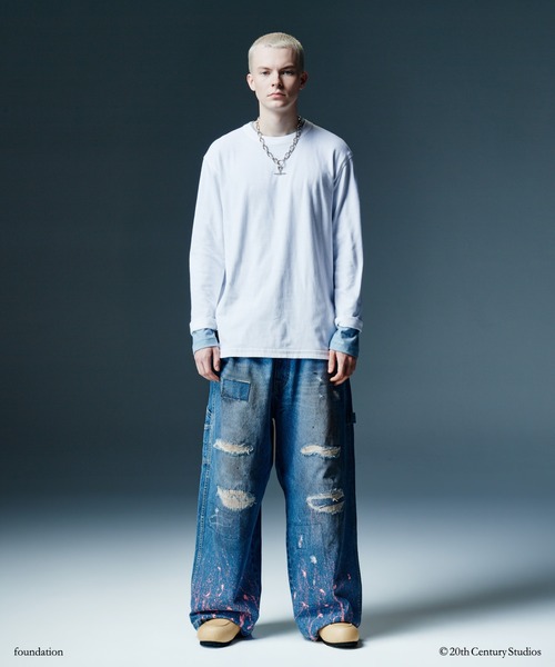 glamb(グラム)の「Staple Reversible Cutsew / ステープルリバーシブルカットソー(Tシャツ/カットソー・メンズ・ブルー/ホワイト/ネイビー・L/M/S)」の8枚目の写真