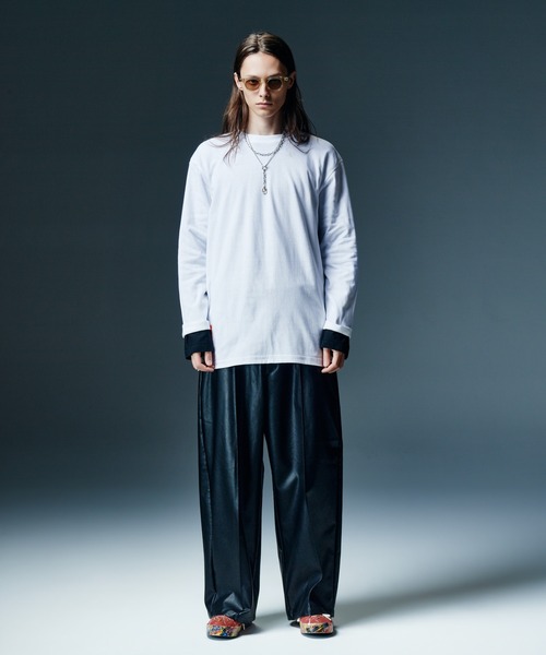 glamb(グラム)の「Staple Reversible Cutsew / ステープルリバーシブルカットソー(Tシャツ/カットソー・メンズ・ブルー/ホワイト/ネイビー・L/M/S)」の13枚目の写真
