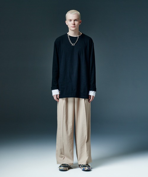 glamb(グラム)の「Staple Reversible Cutsew / ステープルリバーシブルカットソー(Tシャツ/カットソー・メンズ・ブルー/ホワイト/ネイビー・L/M/S)」の16枚目の写真