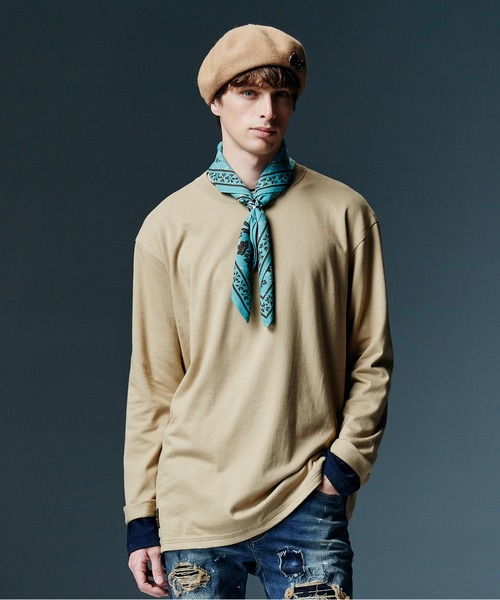 glamb(グラム)の「Staple Reversible Cutsew / ステープルリバーシブルカットソー(Tシャツ/カットソー・メンズ・ブルー/ホワイト/ネイビー・L/M/S)」の20枚目の写真