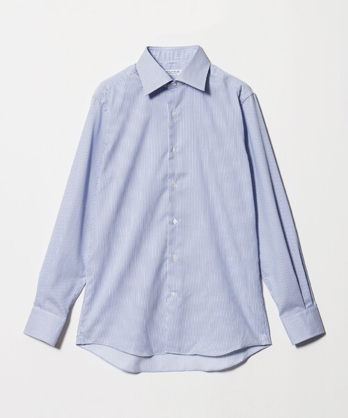 A DAY IN THE LIFE UNITED ARROWS(アデイインザライフユナイテッドアローズ)の「ツイルストライプ セミワイドカラー レギュラーフィットシャツ-イージーケア-<A DAY IN THE LIFE>(シャツ/ブラウス・メンズ・ライトブルー・40cm/38cm/42cm/39cm/41cm/37cm)」の2枚目の写真