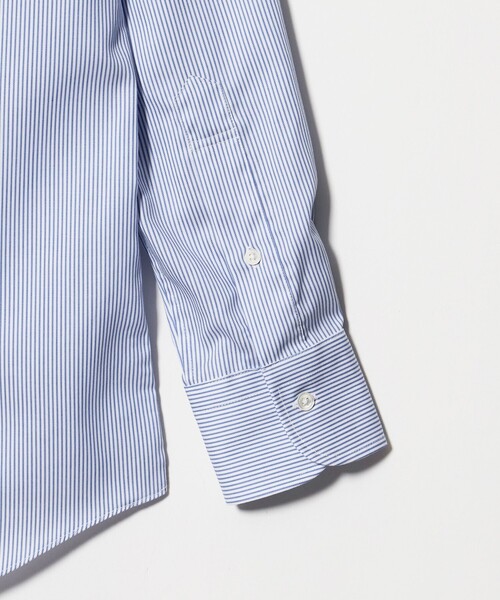 A DAY IN THE LIFE UNITED ARROWS(アデイインザライフユナイテッドアローズ)の「ツイルストライプ セミワイドカラー レギュラーフィットシャツ-イージーケア-<A DAY IN THE LIFE>(シャツ/ブラウス・メンズ・ライトブルー・40cm/38cm/42cm/39cm/41cm/37cm)」の5枚目の写真