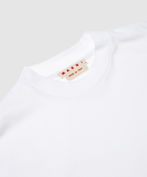 MARNI(マルニ)の「COMPACT JERSEY / ロゴ刺繍Tシャツ(Tシャツ/カットソー・メンズ・オフホワイト・48(L)/46(M))」の3枚目の写真